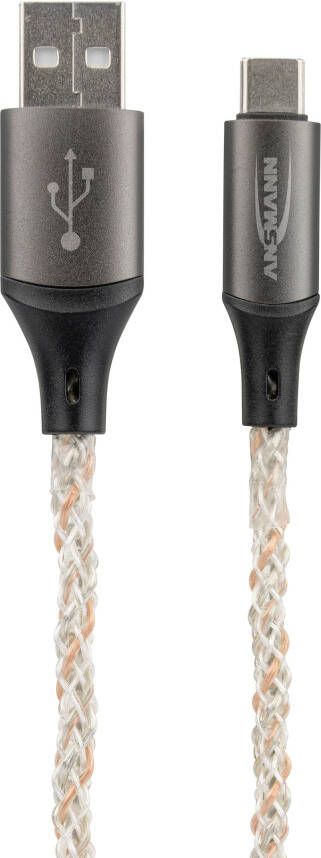 Ansmann USB USB C kabel 100cm met LED verlichting
