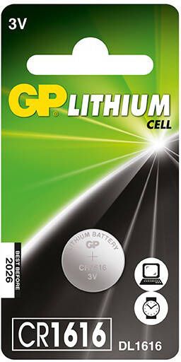 GP CR1616 Knoopcel Lithium Batterij