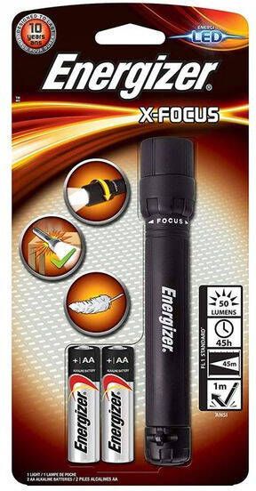 Merkloos Energizer Zaklamp X focus, Inclusief 2 Aa Batterijen, Op Blister