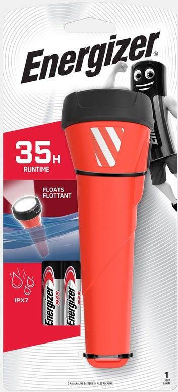 Energizer Zaklamp Waterproof LED 2AA Rood