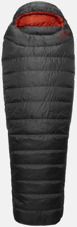 RAB Ascent 500 Long Mummy Slaapzak Dons Donkergrijs