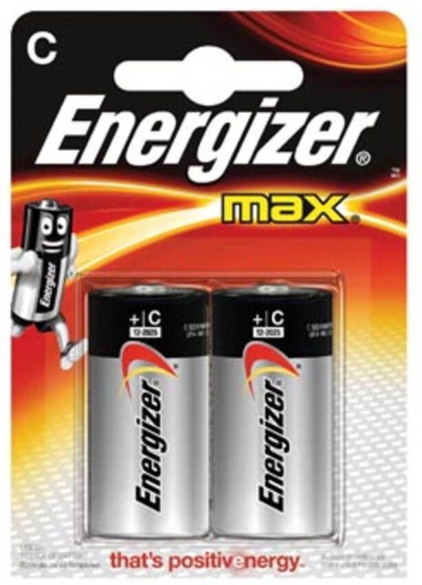 Accubat Energizer Batterijen Max C, Blister Van 2 Stuks