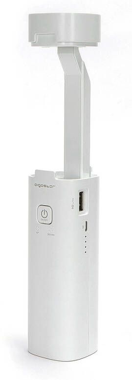 Aigostar Ivory Multifunctionele Led Bureaulamp 3 in1 Wit Zaklamp, Telefoonhouder, Powerbank(4400ma )
