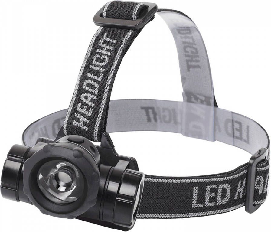 BES LED Hoofdlamp Aigi Buvin Waterdicht 50 Meter Kantelbaar 1 Led 1.8w Zwart Vervangt 10w