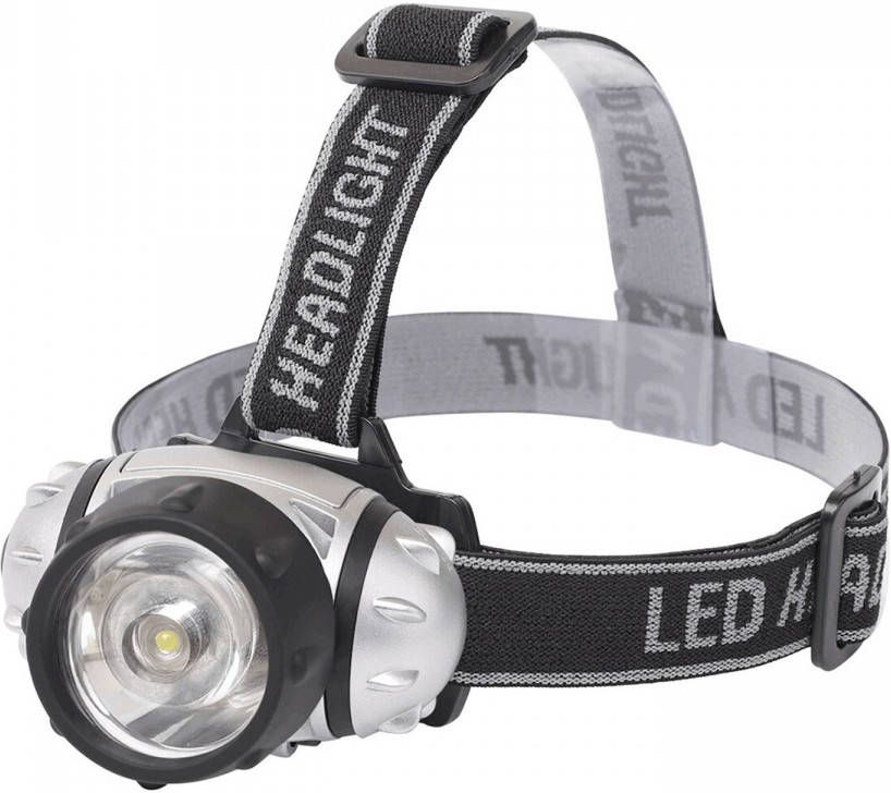 BES LED Hoofdlamp Aigi Hitro Waterdicht 50 Meter Kantelbaar 1 Led 1.8w Zilver Vervangt 13w