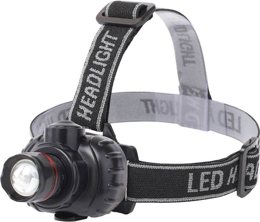 BES LED Hoofdlamp Aigi Xixo Waterdicht 50 Meter Kantelbaar 1 Led 1.8w Zwart Vervangt 12w