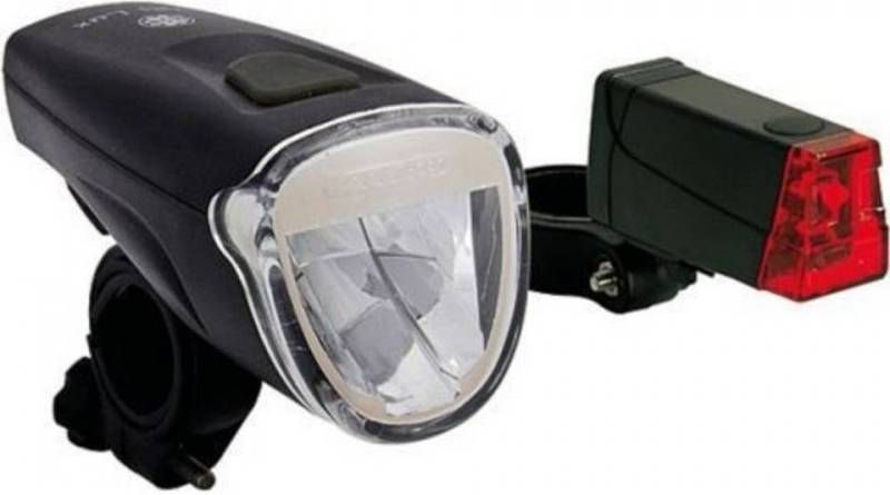 Fietsaccessoires Büchel Verlichtingsset Trio Batterij Led Zwart