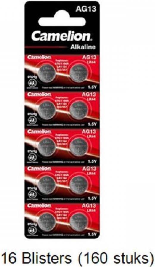 Camelion 160 Stuks(16 Blisters A 10 Stuks) Alkaline Lr44 Ag13 1.5v 0% Mecury
