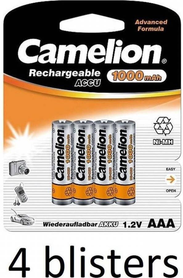 Camelion Oplaadbare Batterijen Aaa(1000 Mah) 16 Stuks