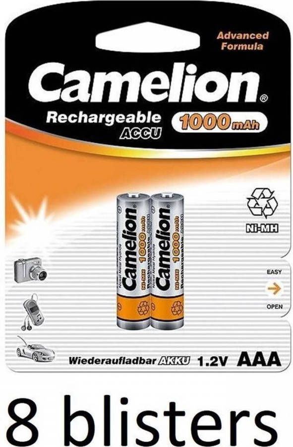 Camelion Oplaadbare Batterijen Aaa(1000 Mah) 16 Stuks