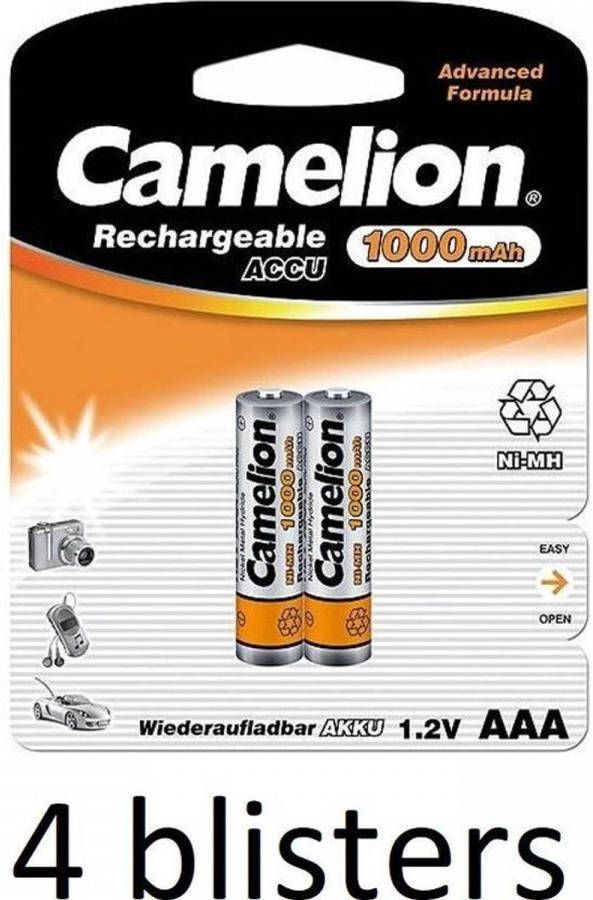 Camelion Oplaadbare Batterijen Aaa(1000 Mah) 8 Stuks