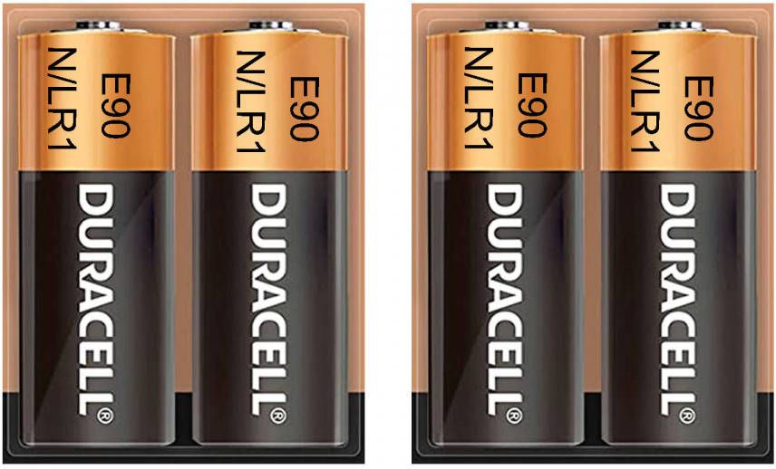 Duracell N Alkaline Batterij 1.5v, 4 Stuks(E90/Lr1)Voor Zaklampen, Rekenmachines En Fietsverlichting