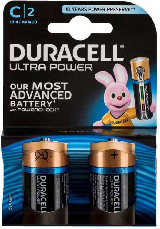 Duracell Alkalinebatterij Ultra Power C LR14 Set van 2