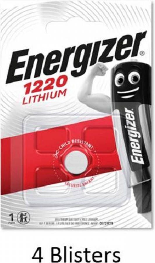 Energizer 4 Stuks(4 Blisters A 1 Stuk) Lithium Cr1220 3v