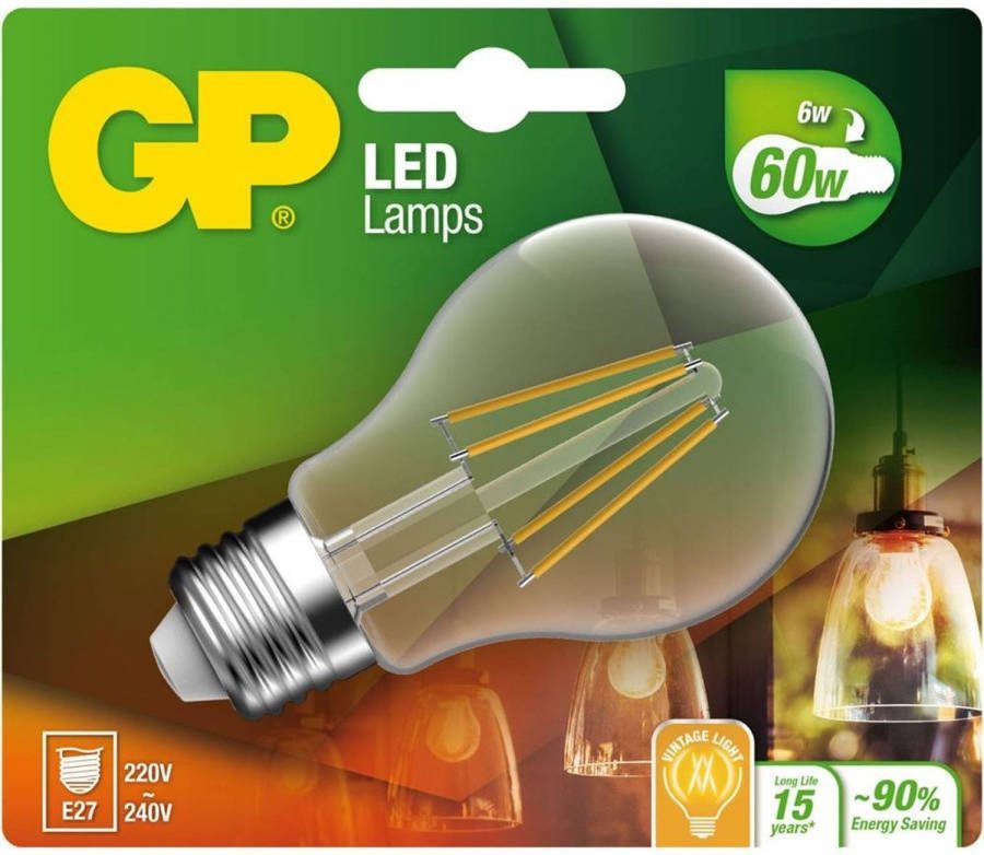 GP 2074650627 LED lamp E27 6W 806Lm peer filament