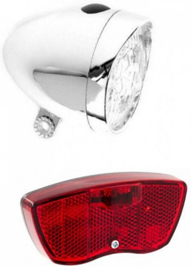 KGS Verlichtingsset Led Batterij Chroom/rood