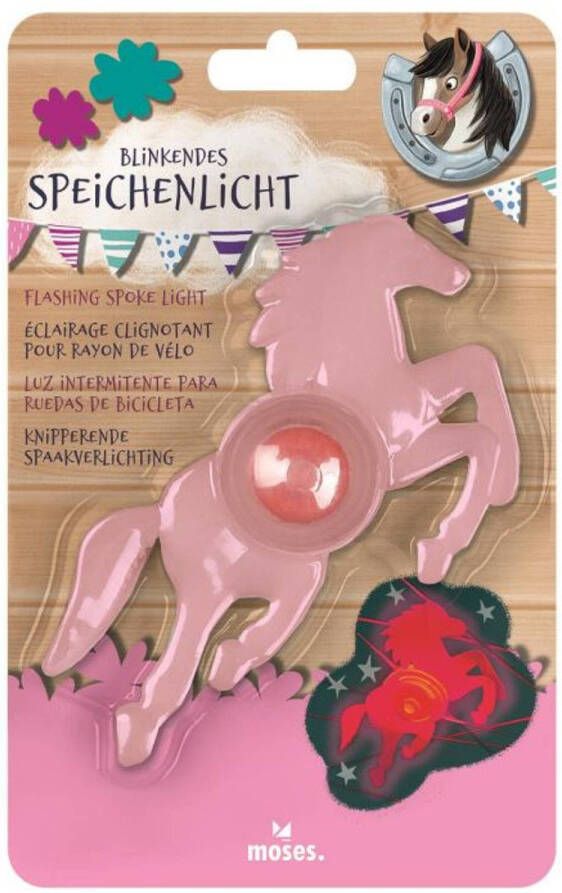 Moses Spaakverlichting Paard Meisjes 12, 5 X 3, 5 X 2 Cm Roze/rood