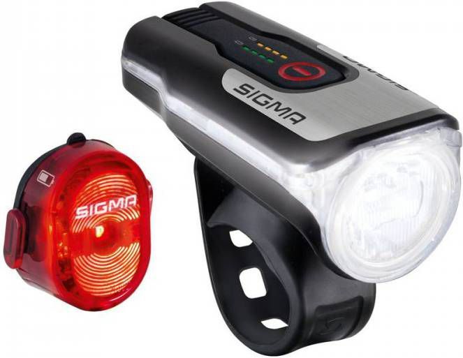 Sigma Lampset AURA 80 USB LED 80 Lux + Nugget II Achterlamp Zwart online kopen
