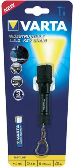 Varta Mini Zaklamp Indestructible Key Chain + Batterij Aaa