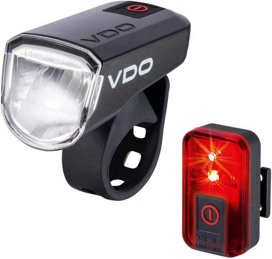 VDO Lichtset ECO Light M30 + Red, Fietslamp, Fietsverlichting