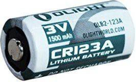 Olight CR123A Lithium batterij 3V Wit/Groen