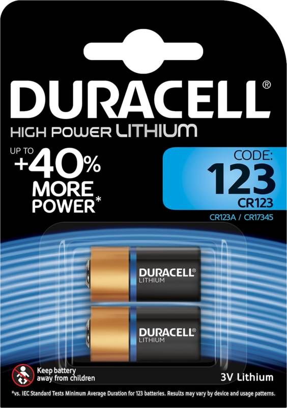 Duracell High Power Lithium 123 batterij 3V 2 stuks