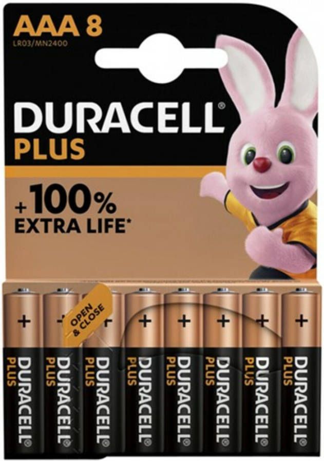 Duracell Alkalinebatterij AAA Plus 100% 4 8 of 12 eenheden