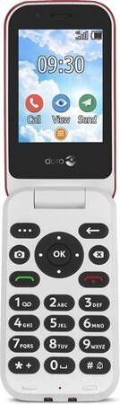 Doro 7030 4G Red/White Smart Clamshell(Whatsapp/Facebook )