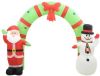 VidaXL Kerstboog kerstman en sneeuwpop opblaasbaar LED 280 cm online kopen
