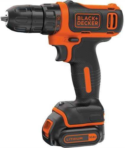 Black+Decker BDCDD12 10, 8V Li Ion Accu Boor -/schroefmachine Set(1x 1, 5Ah Accu) 26Nm