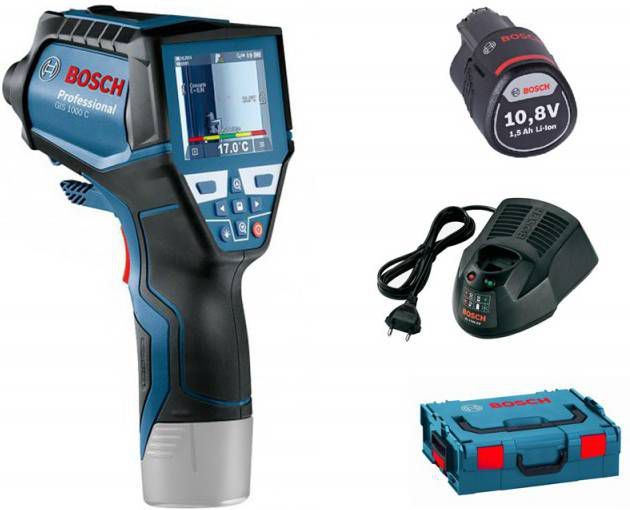 Bosch GIS 1000 C 10.8V Li Ion accu thermodetector set(1x 2.0Ah accu)in L Boxx