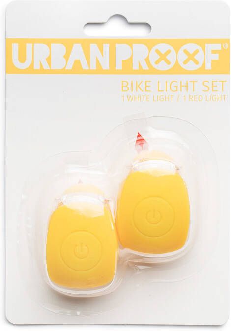 Urban Proof siliconen LED fietslampjes oker geel
