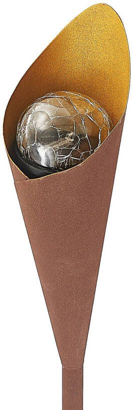 LINDBY Jalf LED lamp solar 3 per set roestkleuren