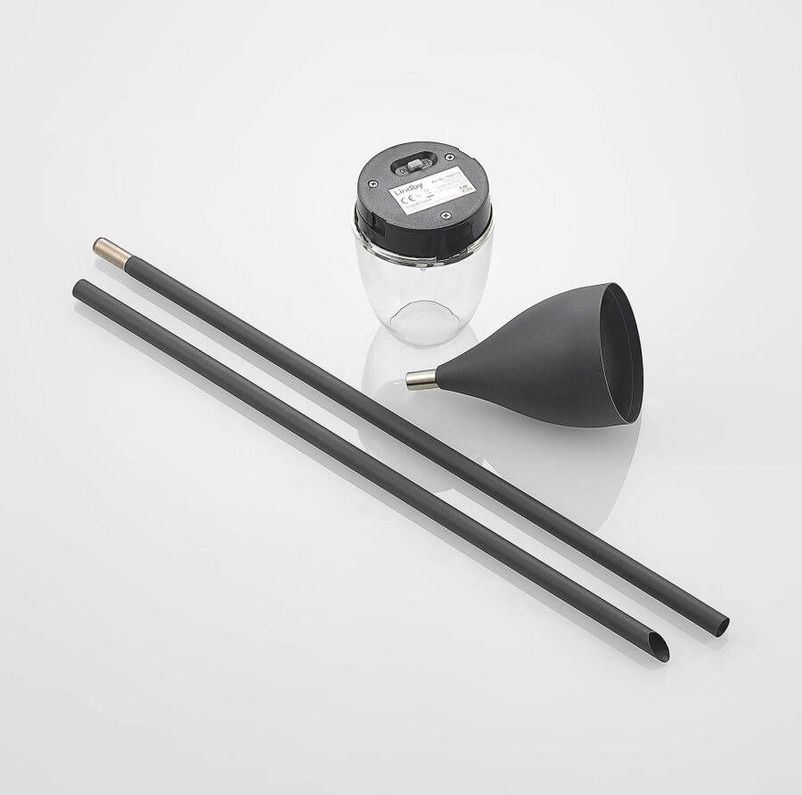 LINDBY Jari LED lamp op zonne energie, donkergrijs