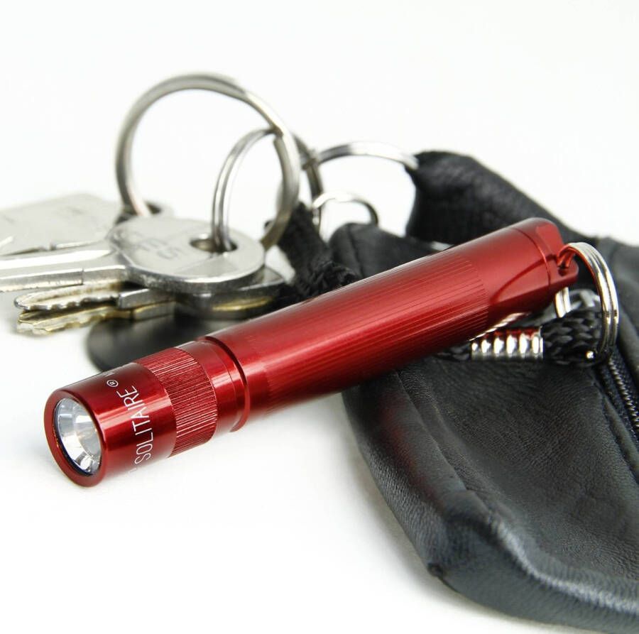 Maglite Solitaire zaklamp in rood
