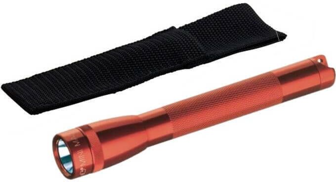 Maglite Zaklamp Mini AA LED + Holster Rood SP2203H