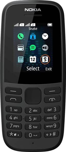 Nokia mobiele telefoon 105 Neo Dual SIM + Lebara(Zwart )