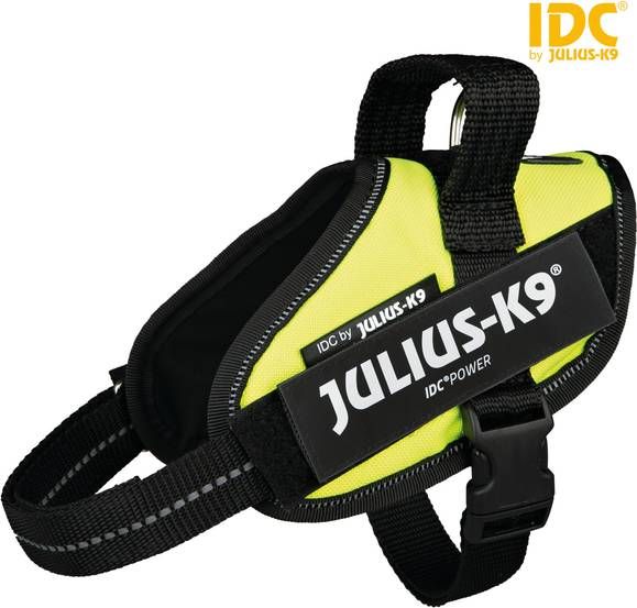Julius-K9 Julius K9 Idc Powertuig Neon&Geel Hondenharnas 40 53x2.2 cm