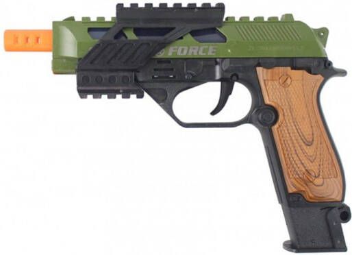 Confetti Pistool militair met demper en zaklamp | leger pistolen