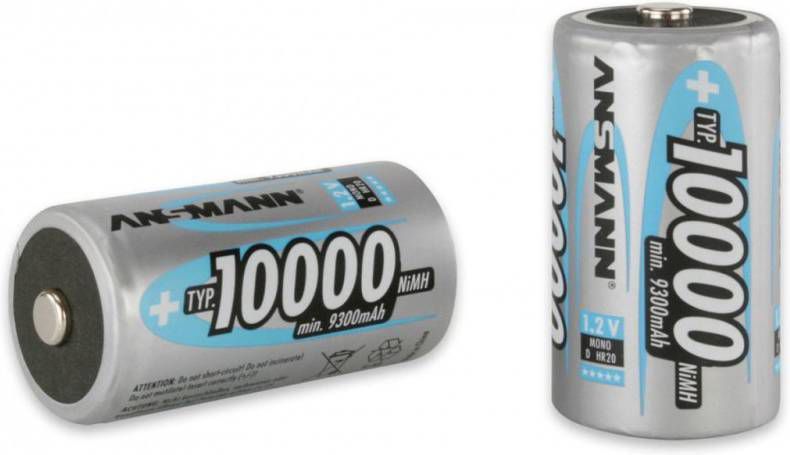 Ansmann Oplaadbare batterijen Mono D HR20 10000 mAh 5030642 2 st