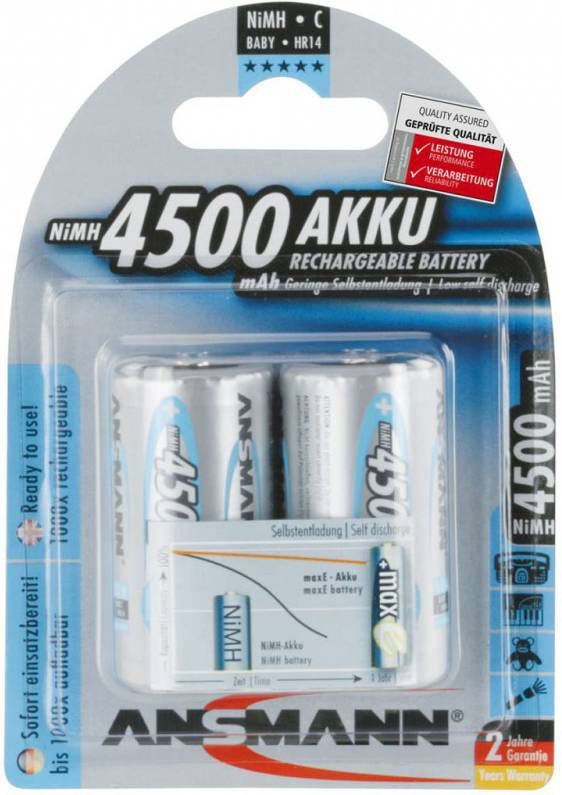 Ansmann Oplaadbare batterijen NiMH 4500 mAh 2 st 5035352