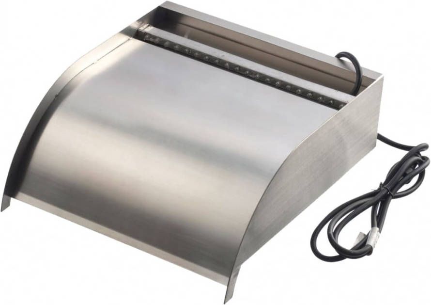 Ubbink Watervalschaal Nevada met LED verlichting 30 cm roestvrij staal