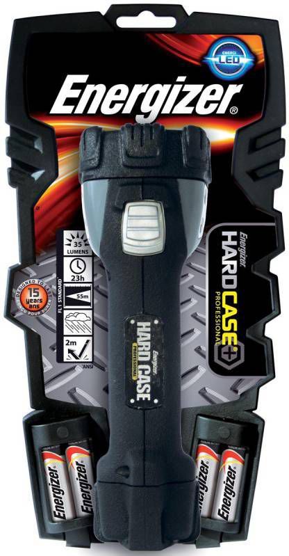 Merkloos Energizer Zaklamp Hard Case, Inclusief 4 Aa Batterijen, Op Blister