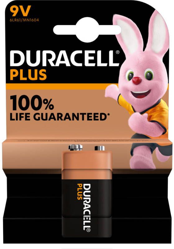 Duracell Plus Alkaline 9V Batterij