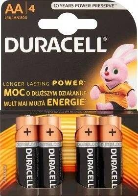 Duracell Batterijen AA LR6/MN1500 1, 5 V Alkaline 4 Stuks